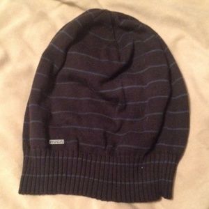 RVCA navy striped beret beanie NEW