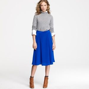 J. Crew silk a-line skirt