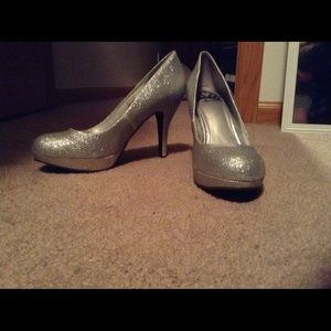 Silver High Heels