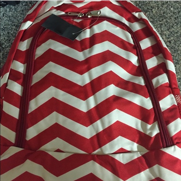 GAME DAY SALE! Red chevron backpack