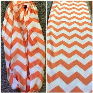 GAME DAY SALE! Orange and white chevron scarf