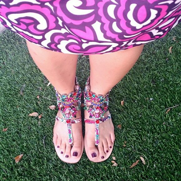 ❌❌❌SOLDS❌❌❌ Sandal multicolor rhinestone