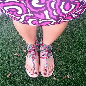 ❌❌❌SOLDS❌❌❌ Sandal multicolor rhinestone