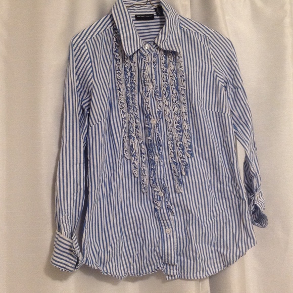 New York & Company Ruffle Shirt