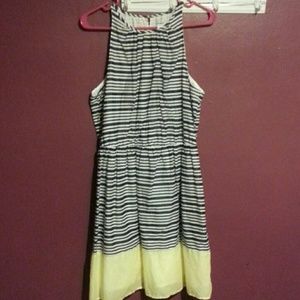 Navy and yellow dress