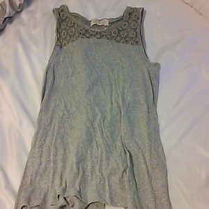 Grey Detailed Tank Top