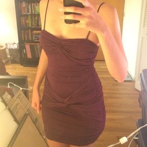Ruched purple (plum) club / going out dress