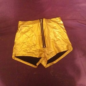 Gold Metallic shorts