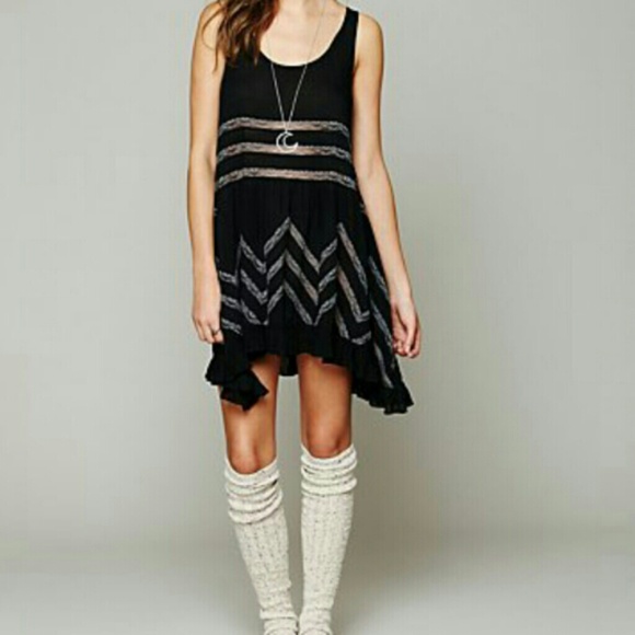 Free People Dresses & Skirts - SALE! Free People Voile and Lace dress Black