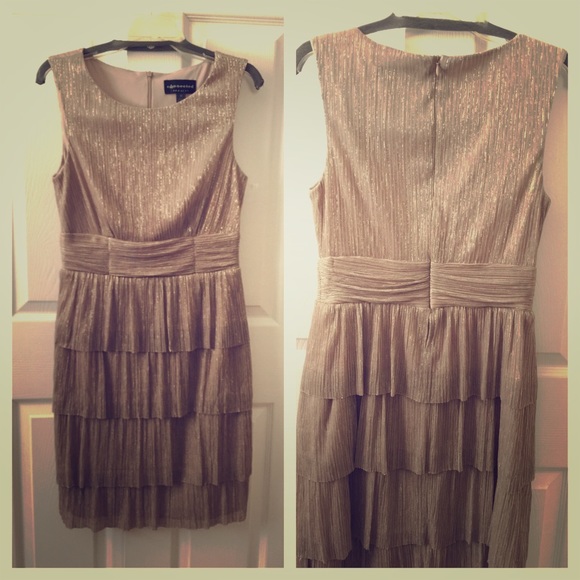 Gold and beige dress