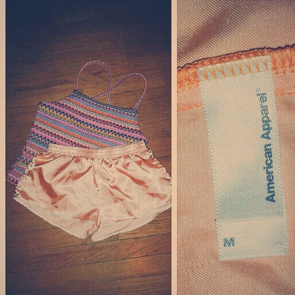100% American Apparel polyester shorts