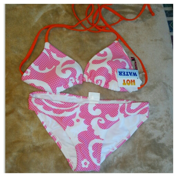 🎉HP🎉NWT 2 Piece Pink & White Polka Dot Bikini - Picture 3 of 3