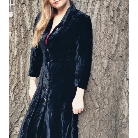 Vintage Outerwear - Vintage Velvet Dress Coat
