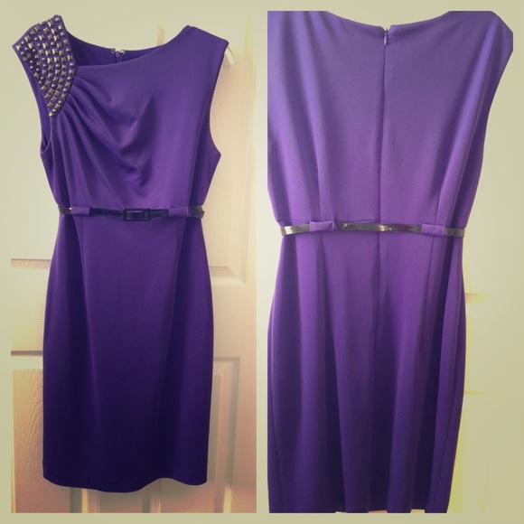 Purplish blue cocktail dress