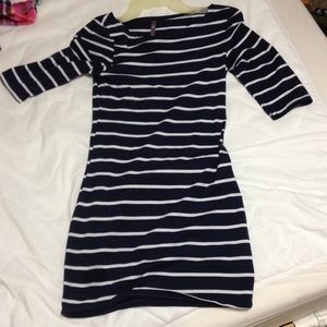 Navy striped dress