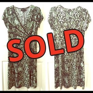 Green and black decorative dress