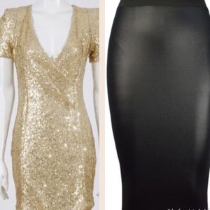 Sequin Dress & Midi Skirt Bundle