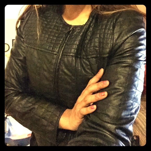 Faux leather jacket!! Size small.