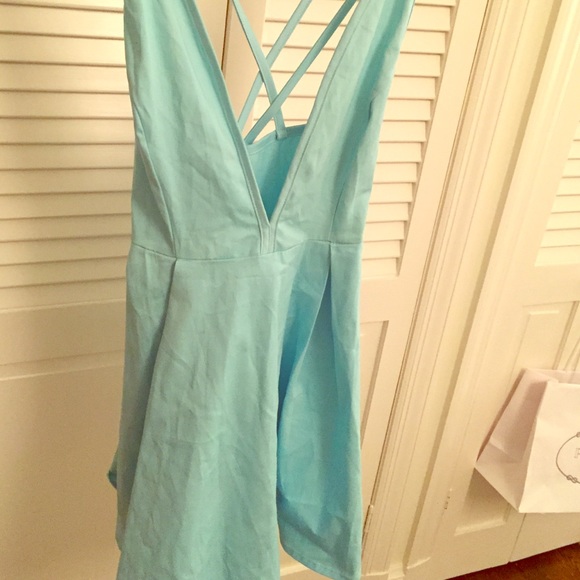 Aqua Nasty Gal skater dress