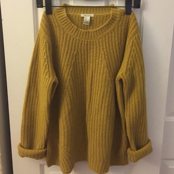F21 mustard sweater