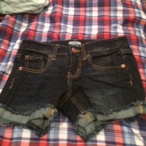 dark wash shorts