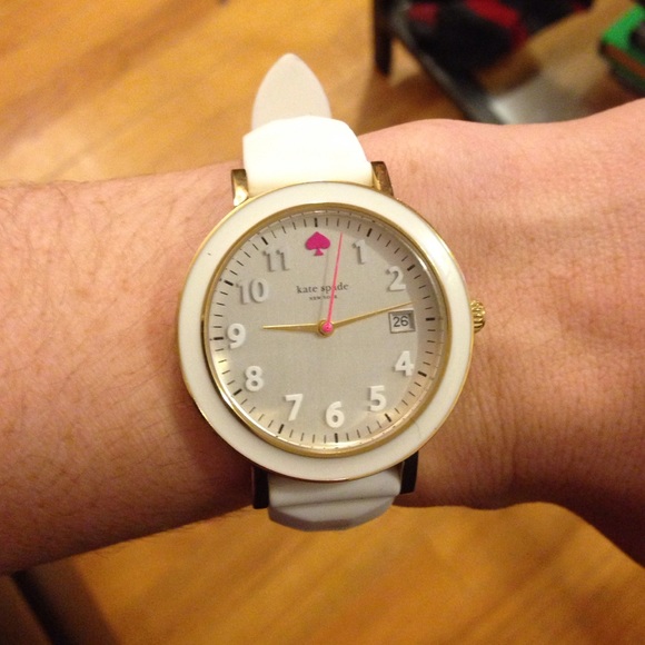 Kate Spade New York white silicone metro watch