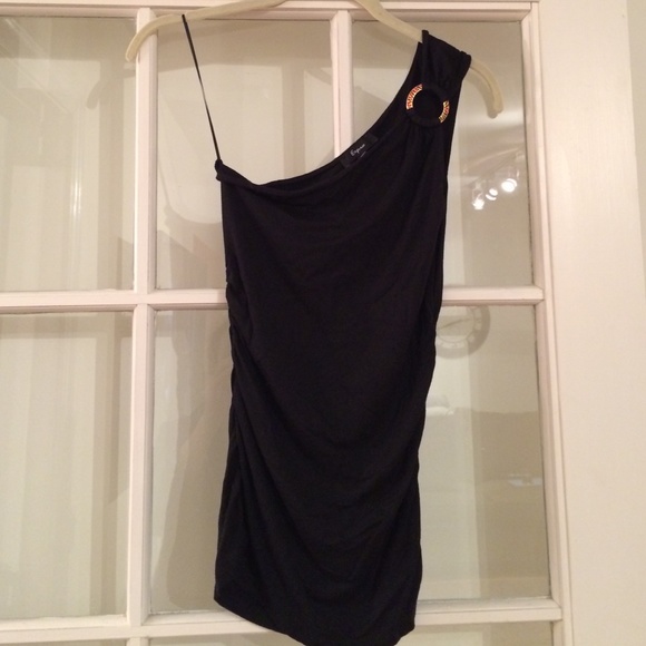 Black One Shoulder Tank