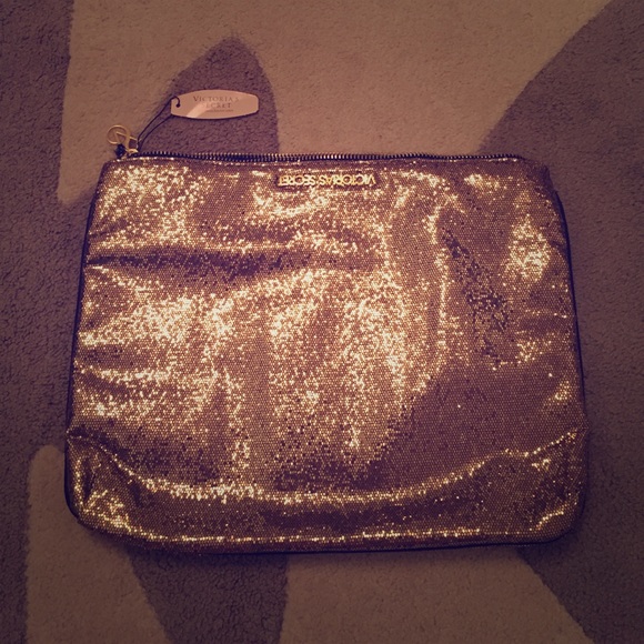 Victoria's Secret gold pouch