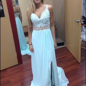 WORN ONCE mint prom dress!