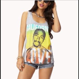 Grey Tupac Tank Top