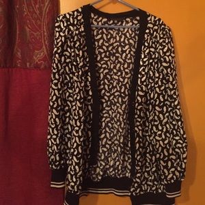 Black And White Long Sleeve Bandana Jacket