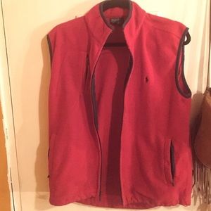 Red And Navy Blue Polo Vest