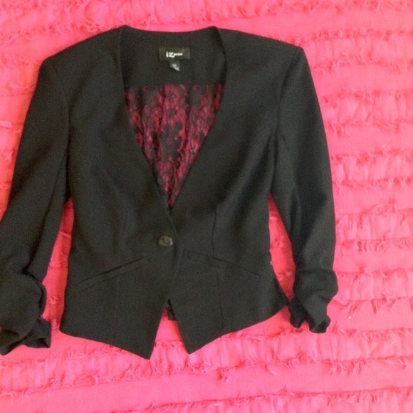 iz BYER black and lace blazer size xs