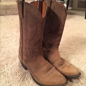 Brown cowboy boots