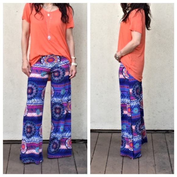 Wide leg fold waist pants 2 LEFT SALE - Picture 2 of 4