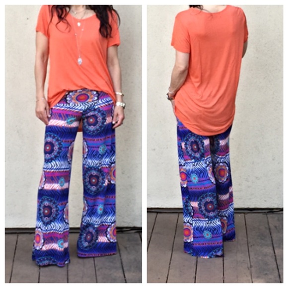 Wide leg fold waist pants 2 LEFT SALE - Picture 3 of 4