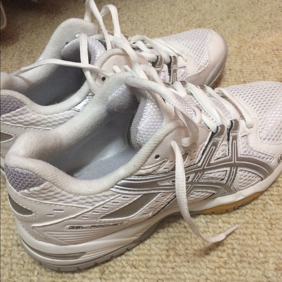 White Asics Volleyball Shoes