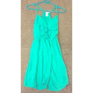 Francesca's green dress