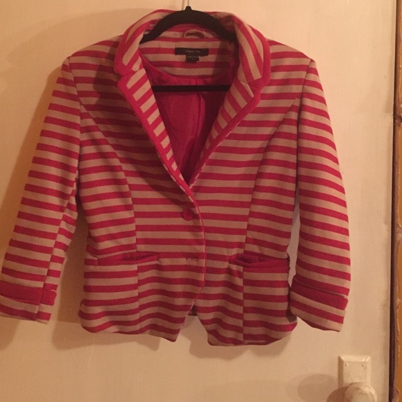 Red And Khaki Stripped Blazer