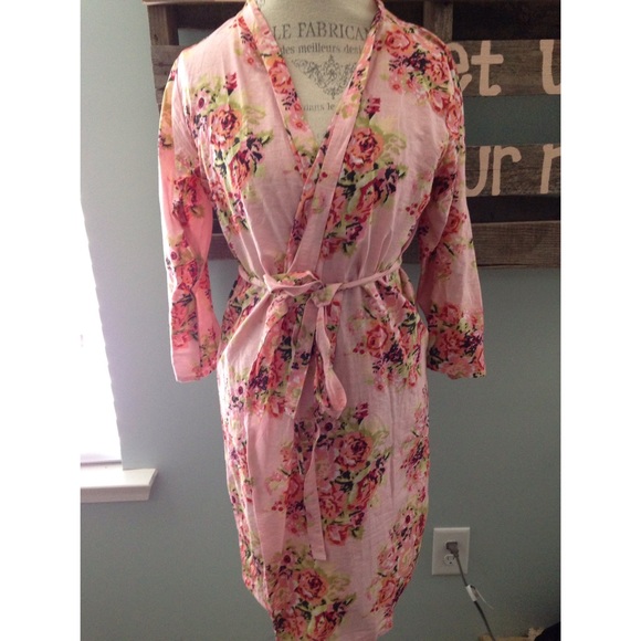 Pink Floral Robe