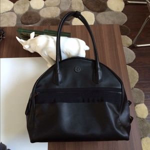 LULULEMON SWEAT ONCE A DAY GYM BAG TOTE BLACK