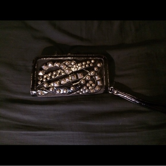 Nicole Lee black studded wallet