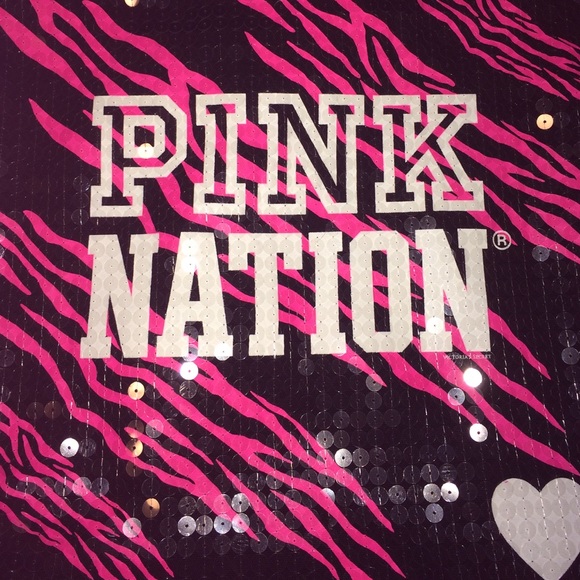 Pink nation sequin tote bag!