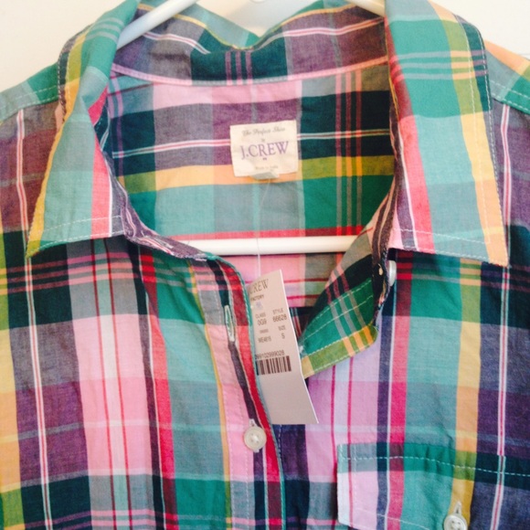 J. Crew Plaid Popover