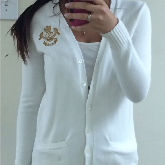 White cardigan