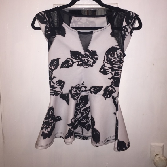 Black And White Fit And Flare Shirt