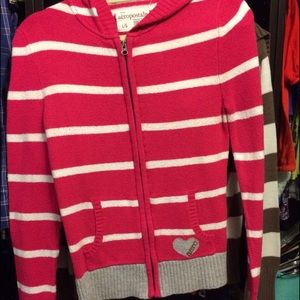 hot pink hooded Aeropostale sweater