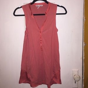 Peach Cotton And Silk Shirt