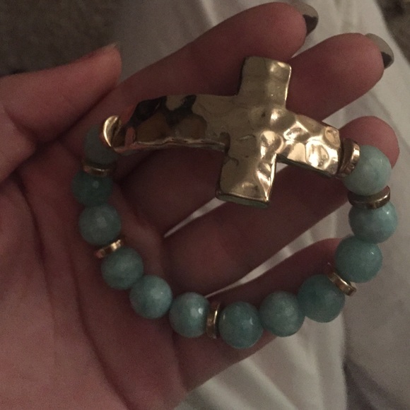 Trendy Gold Cross Bracelet