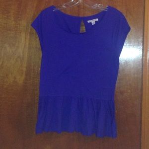 Royal blue peplum top